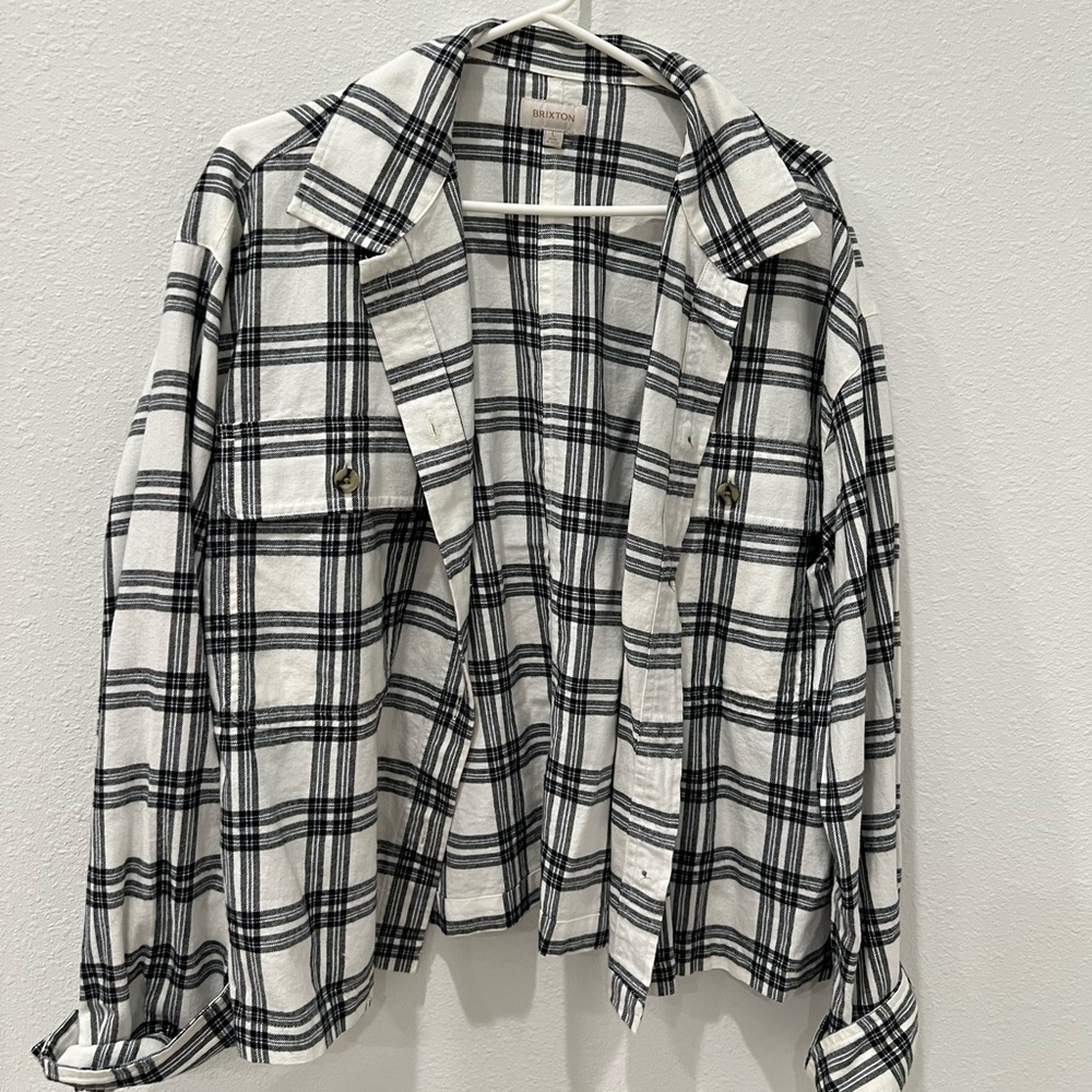 Black and White Plaid Women's Flannel